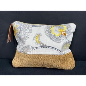 One of a Kind Bag Created with Vibrant Fabric, Embroidered Flowers & Leaves